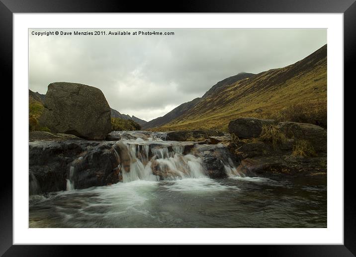 Scottish Mountain River Framed Mounted Print by Dave Menzies