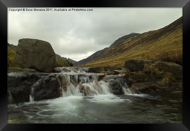Scottish Mountain River Framed Print by Dave Menzies