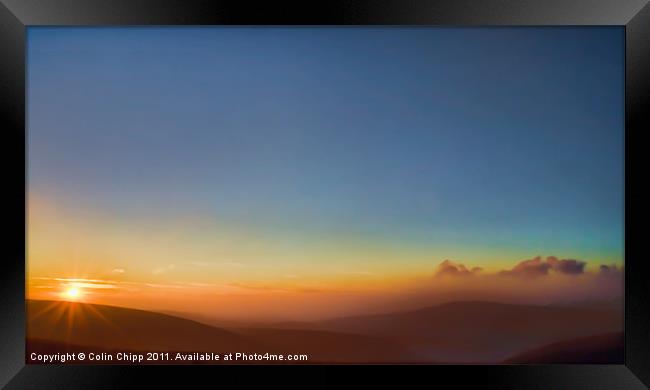 Cat and Fiddle sunset Framed Print by Colin Chipp