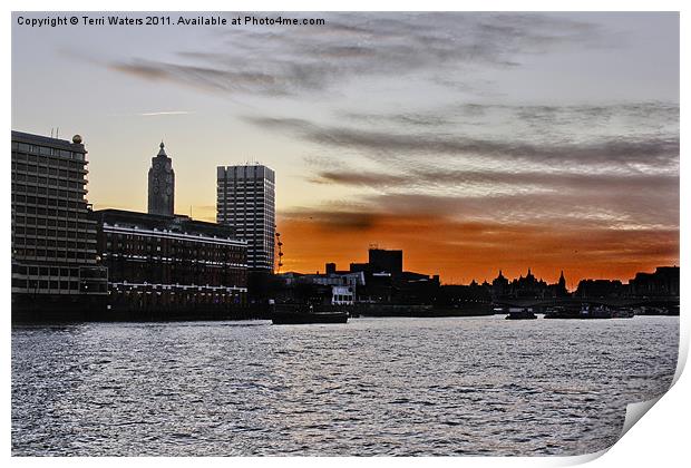 OXO Sunset Print by Terri Waters