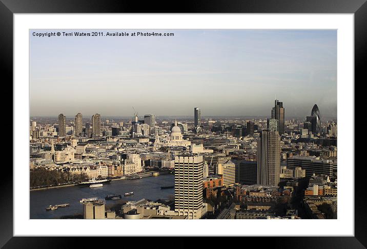 London Skyline on a Clear Day Framed Mounted Print by Terri Waters