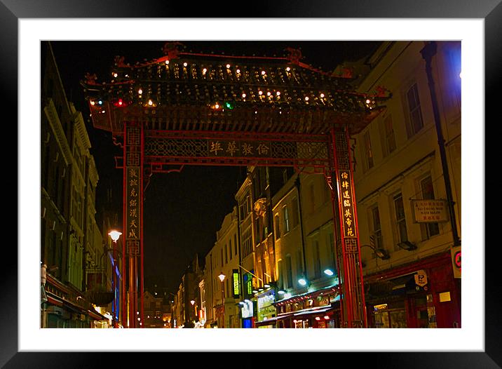 ENTRANCE IN CHINA TOWN Framed Mounted Print by radoslav rundic