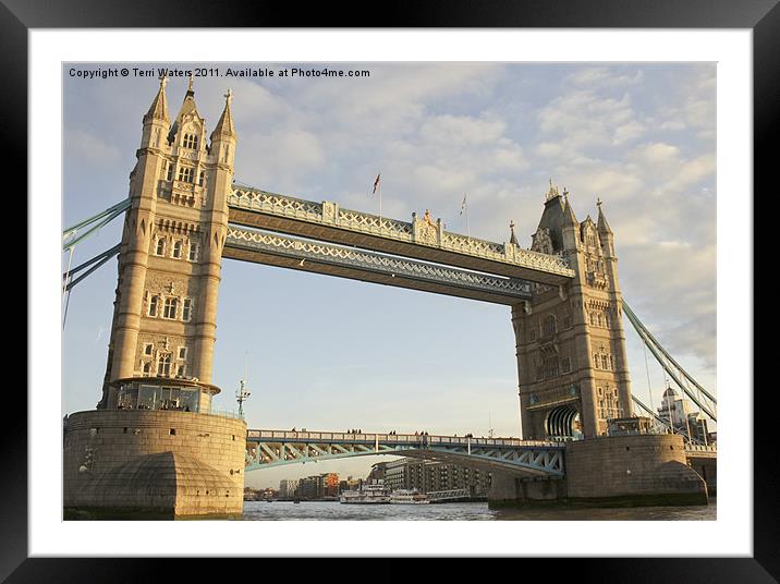 Tower Bridge London Framed Mounted Print by Terri Waters