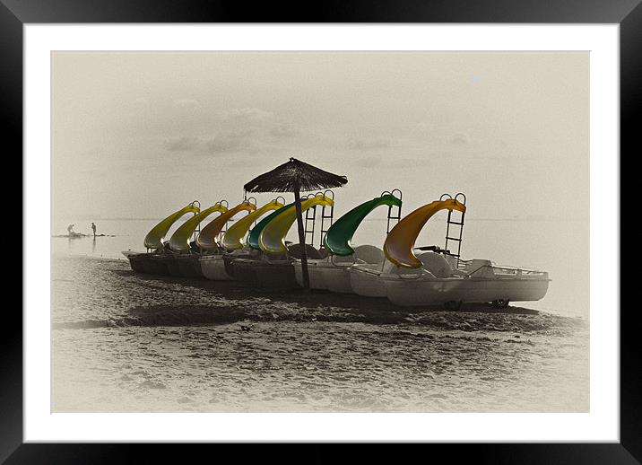 Pedalos Framed Mounted Print by richard downes