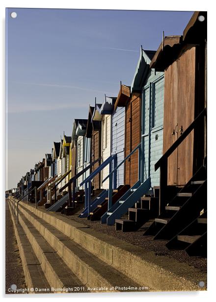 Frinton on Sea Beach Huts Acrylic by Darren Burroughs