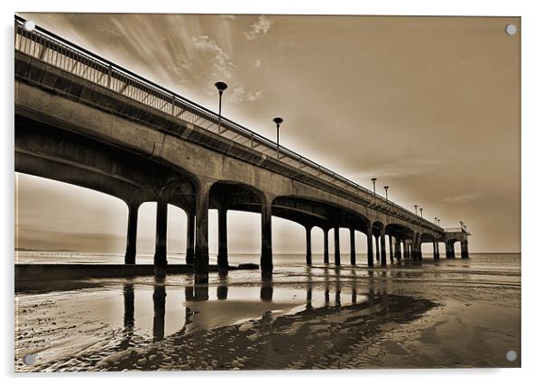 Boscombe Pier Acrylic by Tony Bates