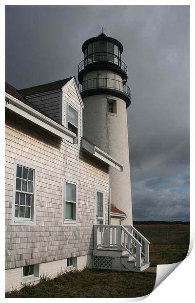 Cape Cod Light, Maine Print by peter thomas