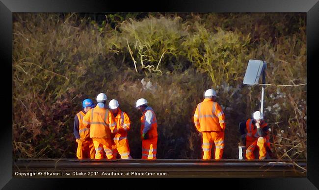 Men at work Framed Print by Sharon Lisa Clarke