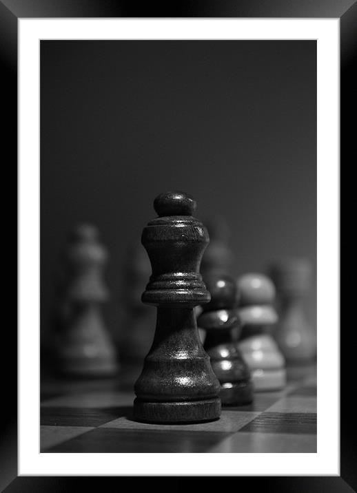 Chess Piece Framed Mounted Print by Julie  Chambers