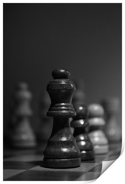 Chess Piece Print by Julie  Chambers