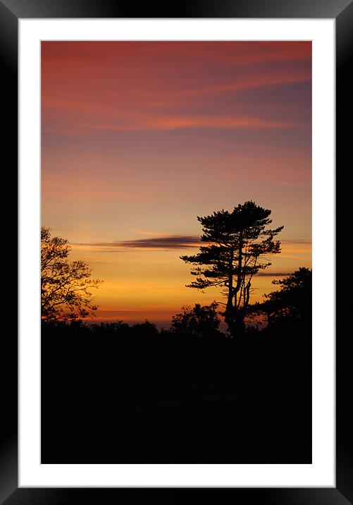 Sunset Kirk Michael Framed Mounted Print by Julie  Chambers