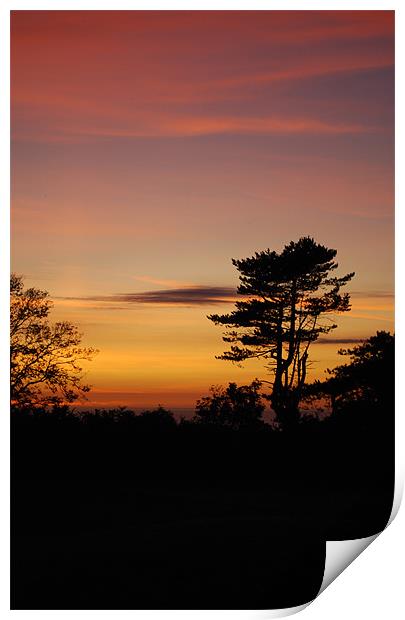 Sunset Kirk Michael Print by Julie  Chambers