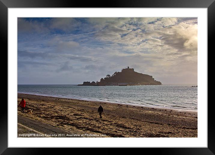 St Michaels Mount Marazion Framed Mounted Print by Brian Roscorla