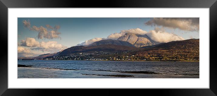 Ben Nevis and Loch Linnhe panorama Framed Mounted Print by Gary Eason