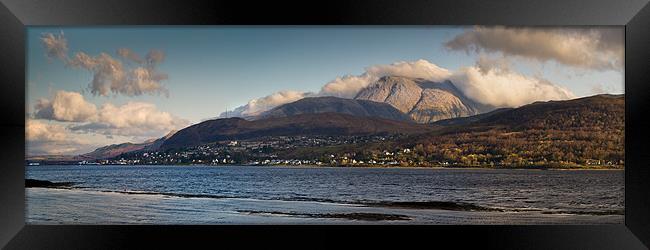 Ben Nevis and Loch Linnhe panorama Framed Print by Gary Eason