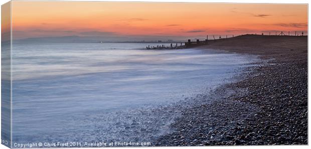Simply Sunset at Rye Canvas Print by Chris Frost