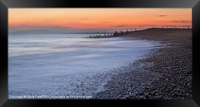 Simply Sunset at Rye Framed Print by Chris Frost