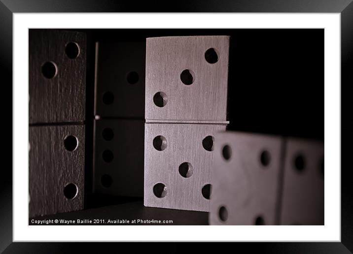 Domino Framed Mounted Print by Wayne Baillie