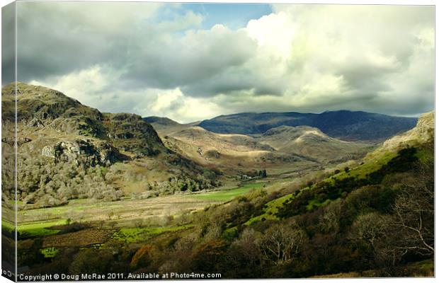 Welsh Valley Canvas Print by Doug McRae
