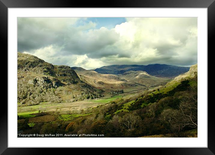 Welsh Valley Framed Mounted Print by Doug McRae