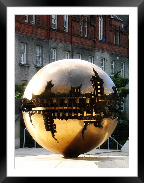 Dublin Trinity College Sculpture Framed Mounted Print by david harding