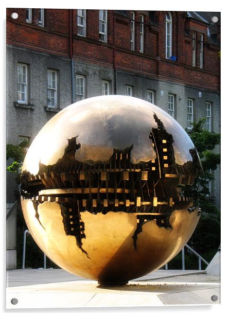 Dublin Trinity College Sculpture Acrylic by david harding