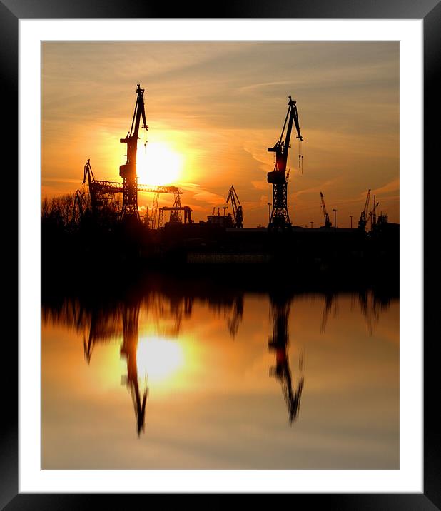 Hamburg Docks Framed Mounted Print by david harding