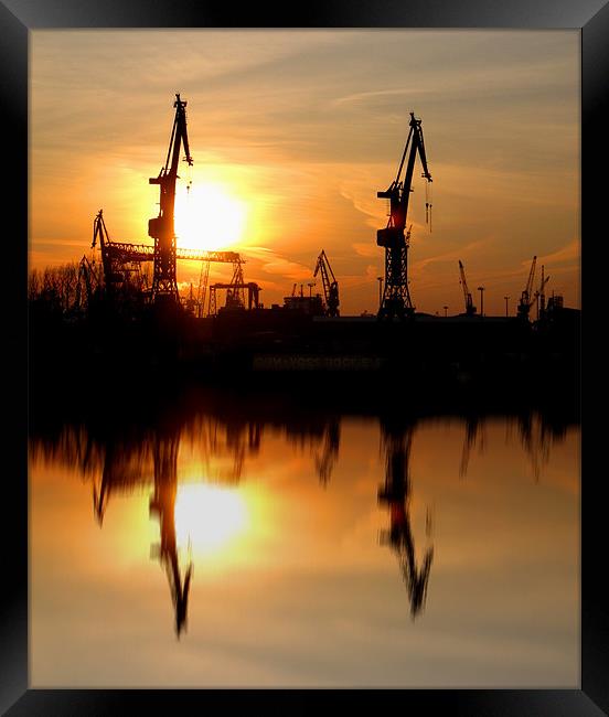 Hamburg Docks Framed Print by david harding