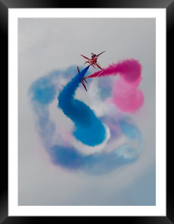 RAF Red Arrows Framed Mounted Print by Chris Woodhouse