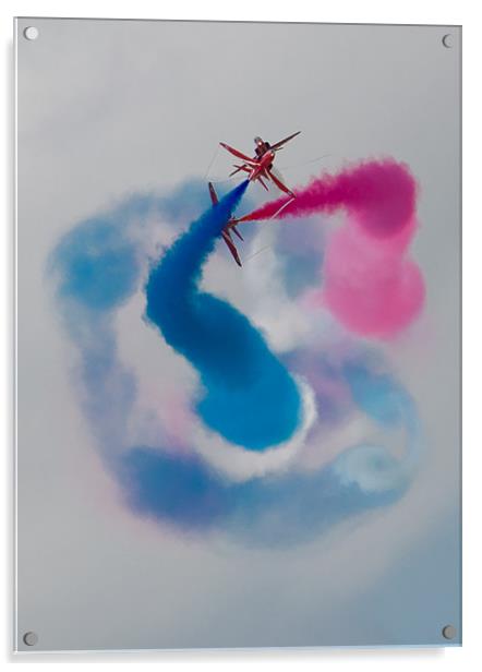 RAF Red Arrows Acrylic by Chris Woodhouse