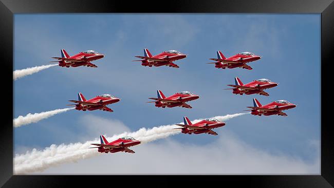 RAF Red Arrows Framed Print by Chris Woodhouse