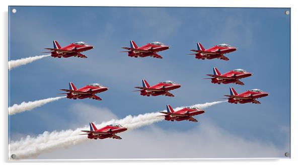 RAF Red Arrows Acrylic by Chris Woodhouse