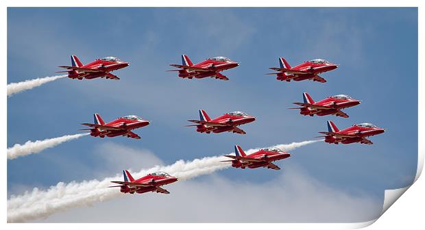 RAF Red Arrows Print by Chris Woodhouse