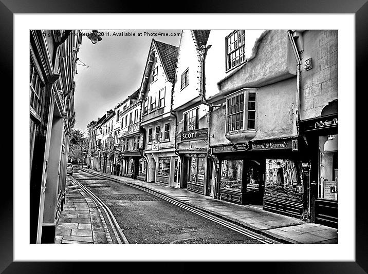 Low Petergate - City of York Framed Mounted Print by Trevor Kersley RIP