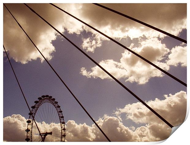 London Eye Print by david harding