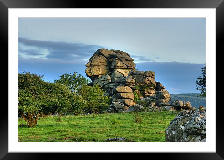 Vixen Tor / The Sphinx of Dartmoor Framed Mounted Print by kevin wise