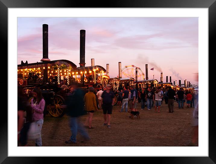 The Showmans Line up Great Dorset Steam Fair. Framed Mounted Print by Paul Brewer