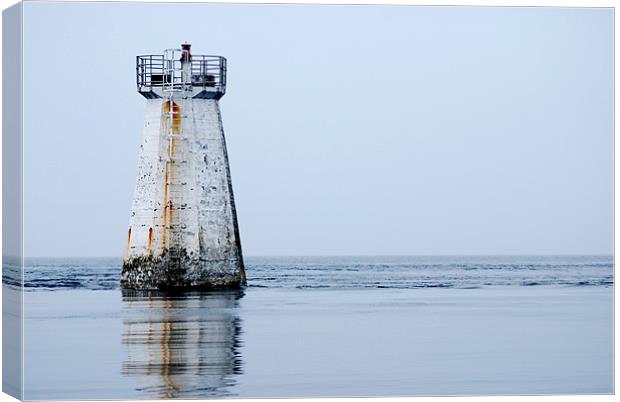 Thousla Rock Lighthouse Canvas Print by Julie  Chambers