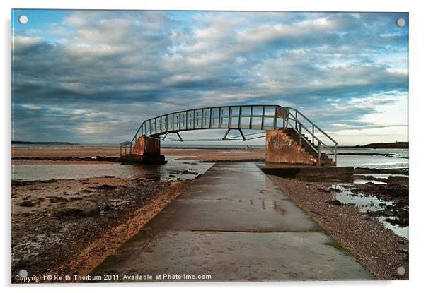 West Barns Beach Bridge Acrylic by Keith Thorburn EFIAP/b