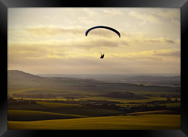 Over the Downs Framed Print by Richard Thomas
