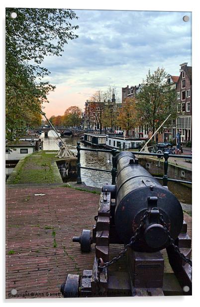 Amsterdam Cannon Acrylic by Ann Garrett