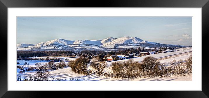 A Winter Landscape Framed Mounted Print by Lynne Morris (Lswpp)