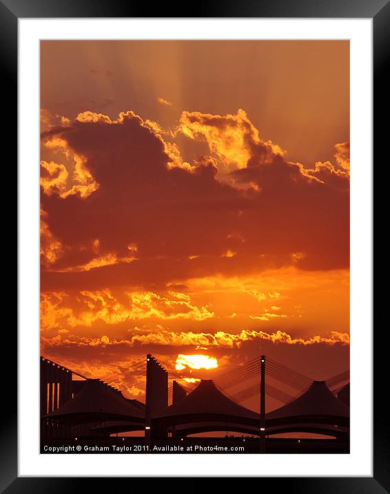 Majestic Sunset over the Haj Terminal Framed Mounted Print by Graham Taylor