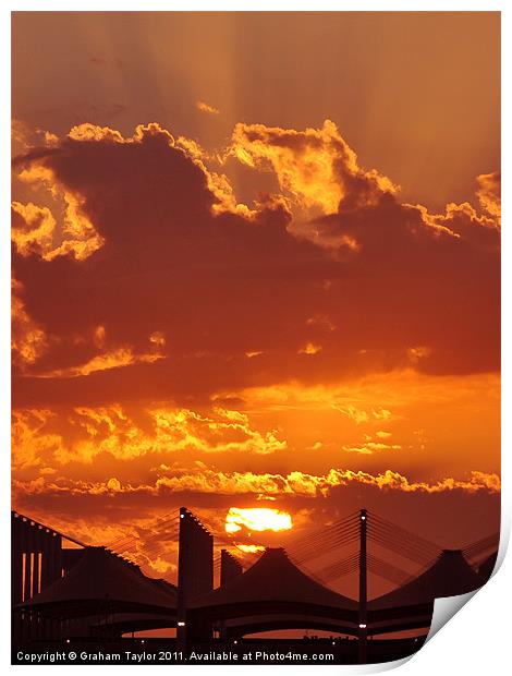 Majestic Sunset over the Haj Terminal Print by Graham Taylor