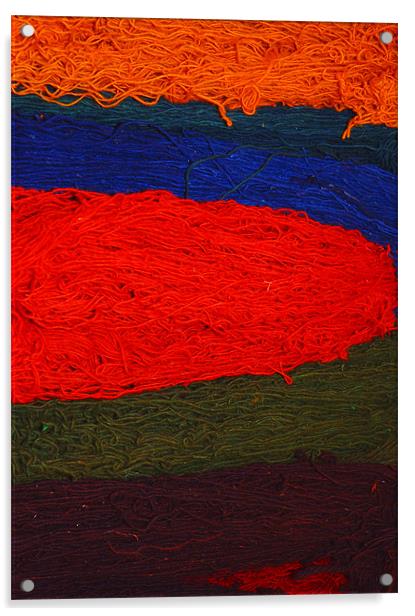 Turkish rug wool Acrylic by Lisa Shotton