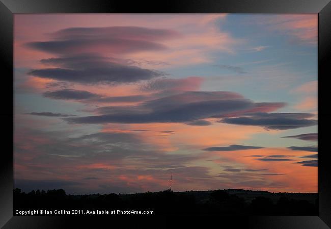Lenticular Sunset Framed Print by Ian Collins