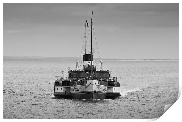 Waverley Paddle Steamer Mono Print by Steve Purnell