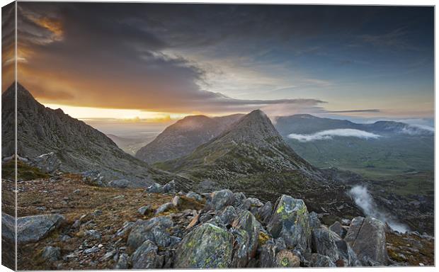Tryfan Evening Glow Canvas Print by Creative Photography Wales