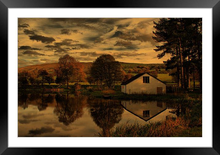 Sunset At The Fishing Lodge Framed Mounted Print by Sandi-Cockayne ADPS