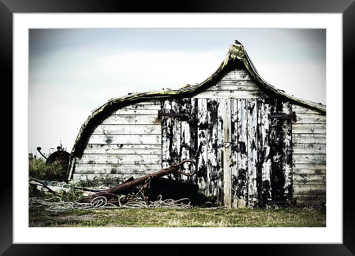 Northumbrian Boat Shed Framed Mounted Print by Jamie Beck